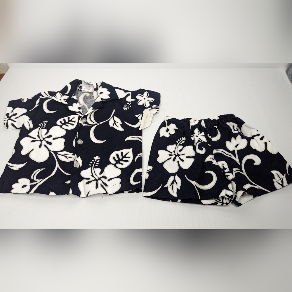 Toddler Aloha Set-Navy Blue